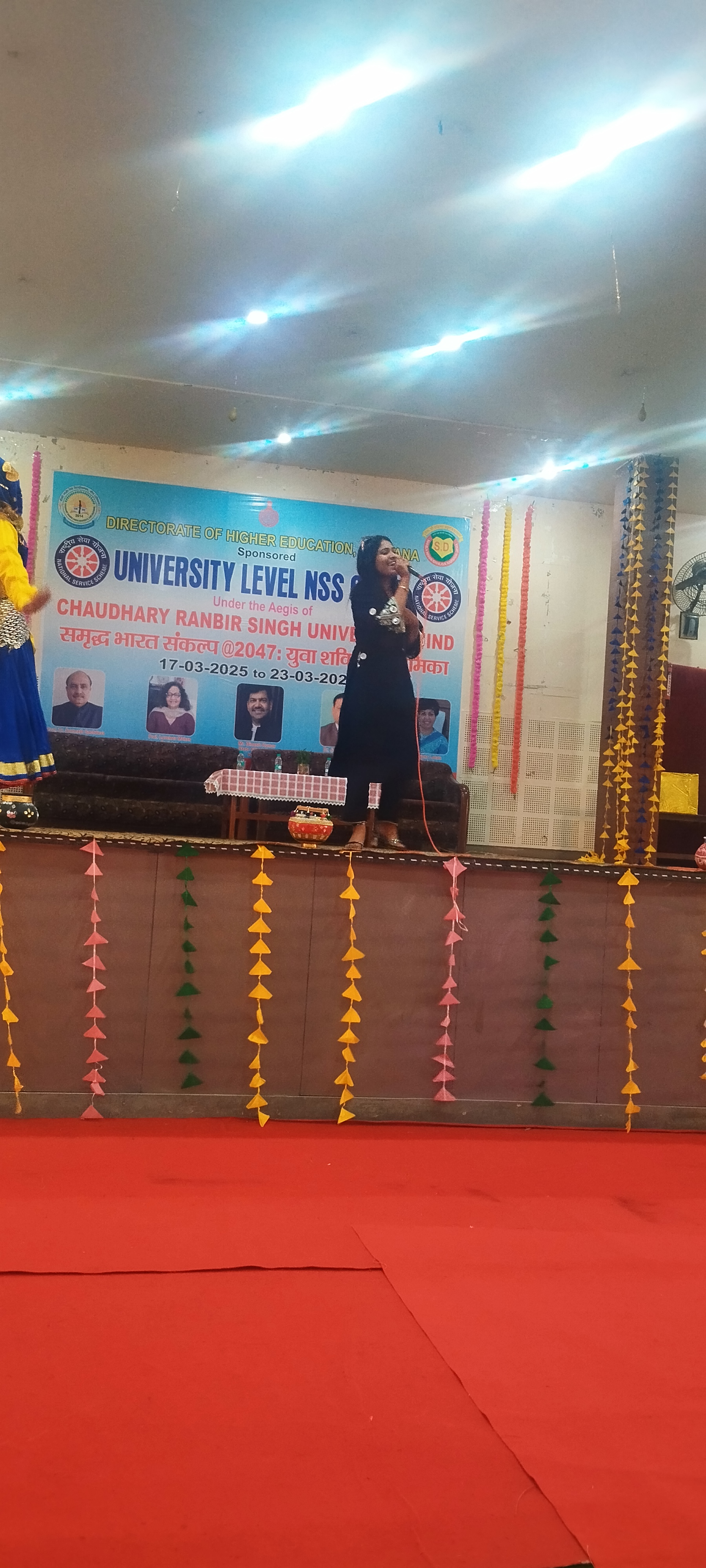 Ashu twinkle in University Nss camp first day