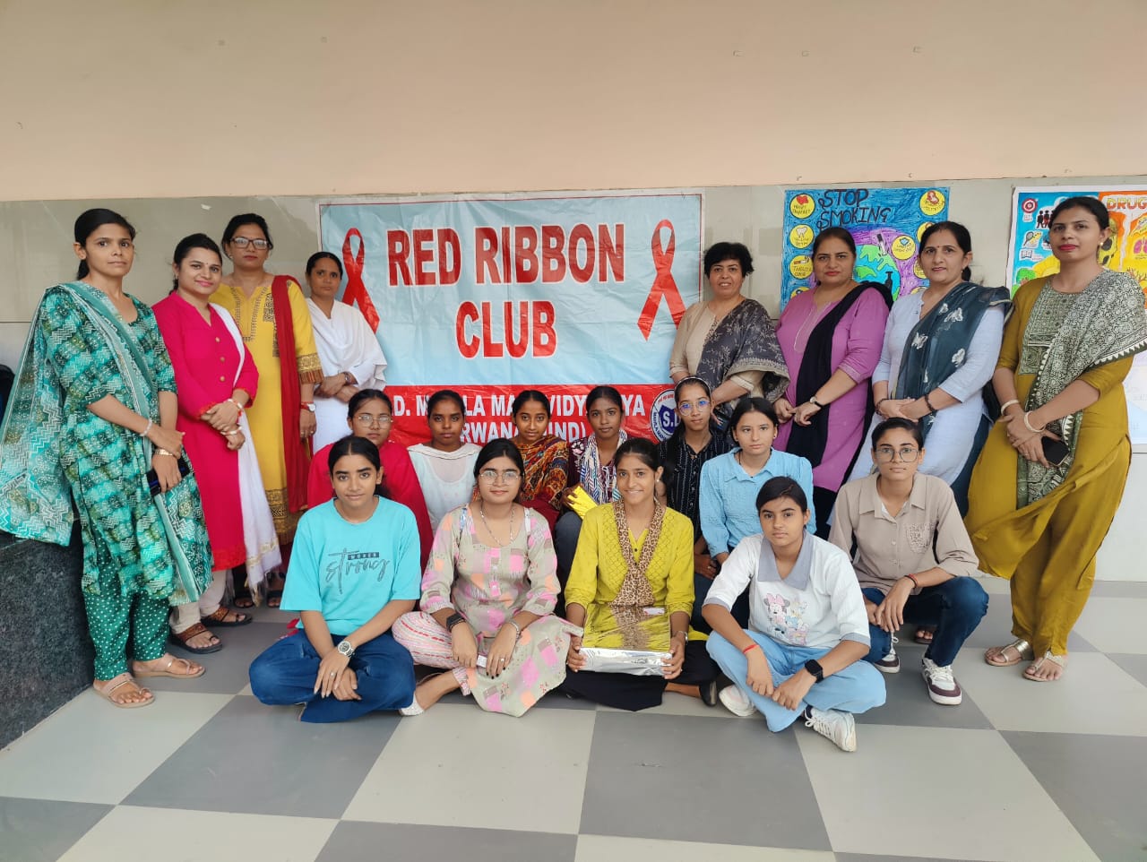 नशा मुक्ति भारत अभियान  *पोस्टर मेकिंग प्रतियोगिता* 12.09.2025 Red cross/red ribbon